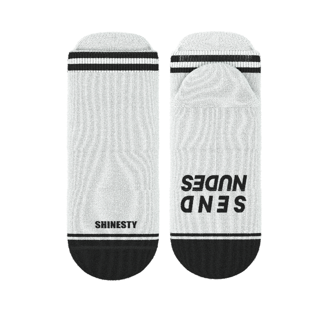 The Late Night Text | Send Nudes Heel Hammock™ Ankle Socks - Shinesty