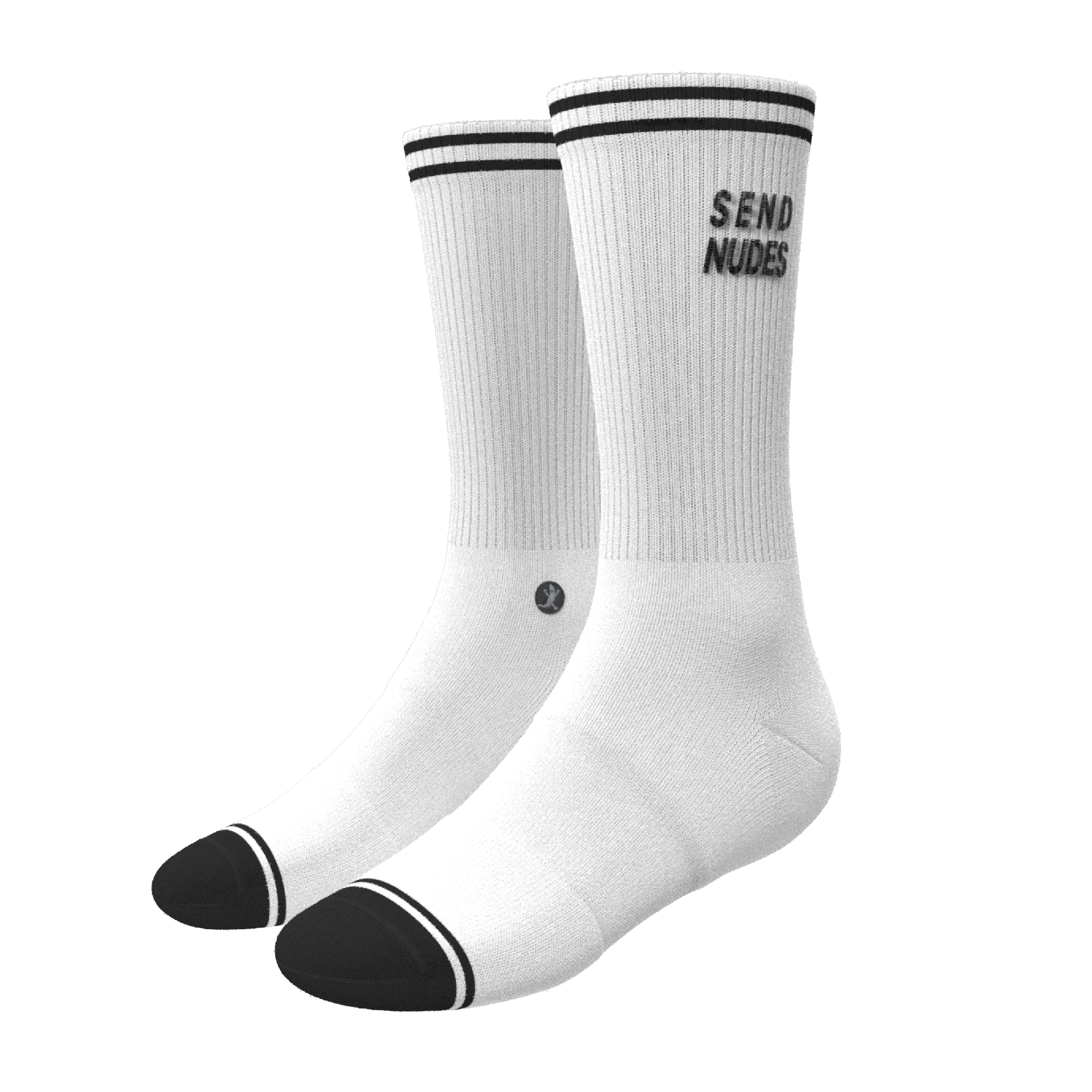 The Late Night Text | Send Nudes Heel Hammock™ Crew Socks - Shinesty