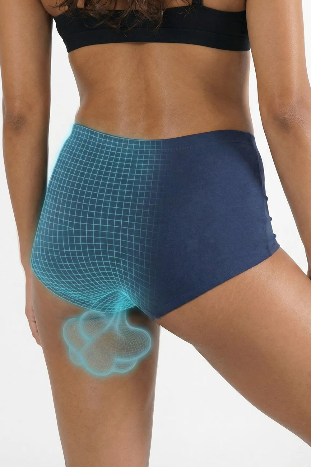 The Big Blue | Navy Fart Proof Boyshort Underwear - Shinesty