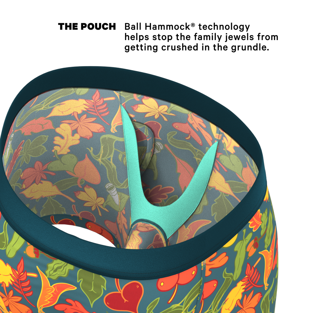 The Leaf Peeps | Naughty Leaves Ball Hammock® Pouch Underwear With Fly - Shinesty