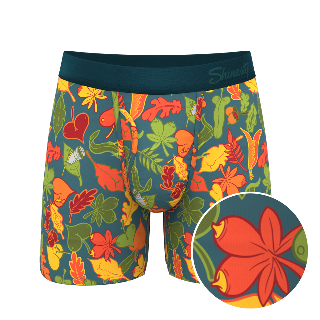 The Leaf Peeps | Naughty Leaves Ball Hammock® Pouch Underwear With Fly - Shinesty