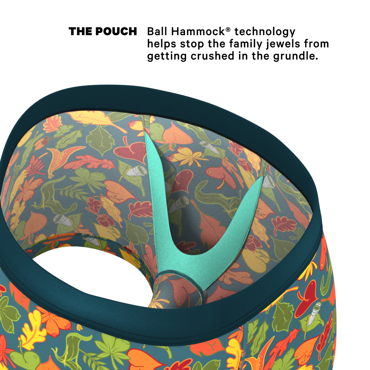 The Leaf Peeps | Naughty Leaves Ball Hammock® Pouch Trunks Underwear - Shinesty