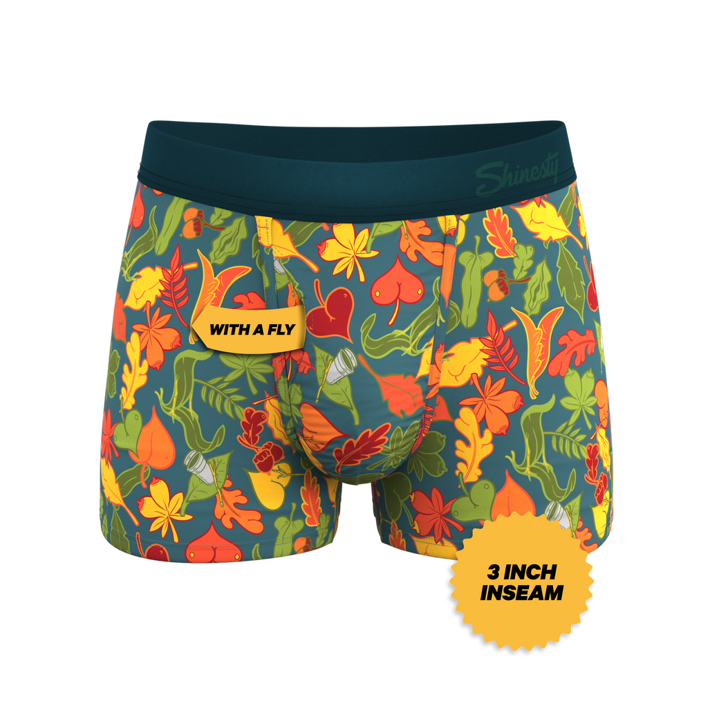 The Leaf Peeps | Naughty Leaves Ball Hammock® Pouch Trunks Underwear - Shinesty