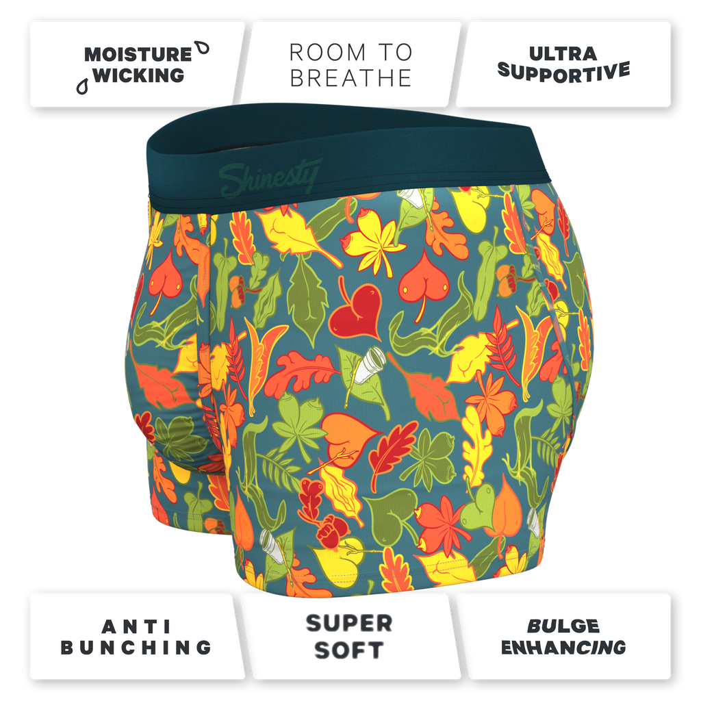 The Leaf Peeps | Naughty Leaves Ball Hammock® Pouch Trunks Underwear - Shinesty
