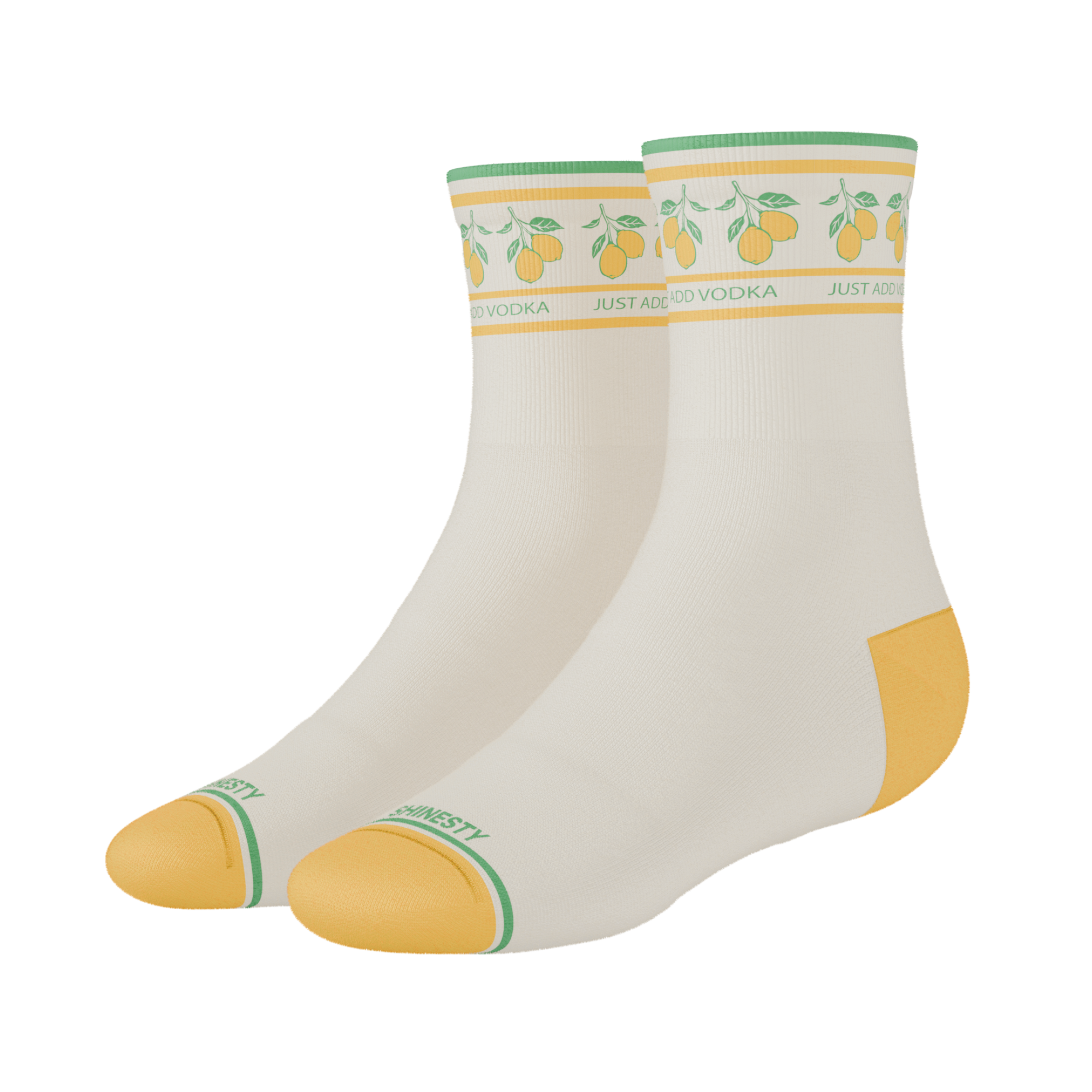 The Lemon Zest | Limoncello Heel Hammock™ Quarter Crew Socks - Shinesty