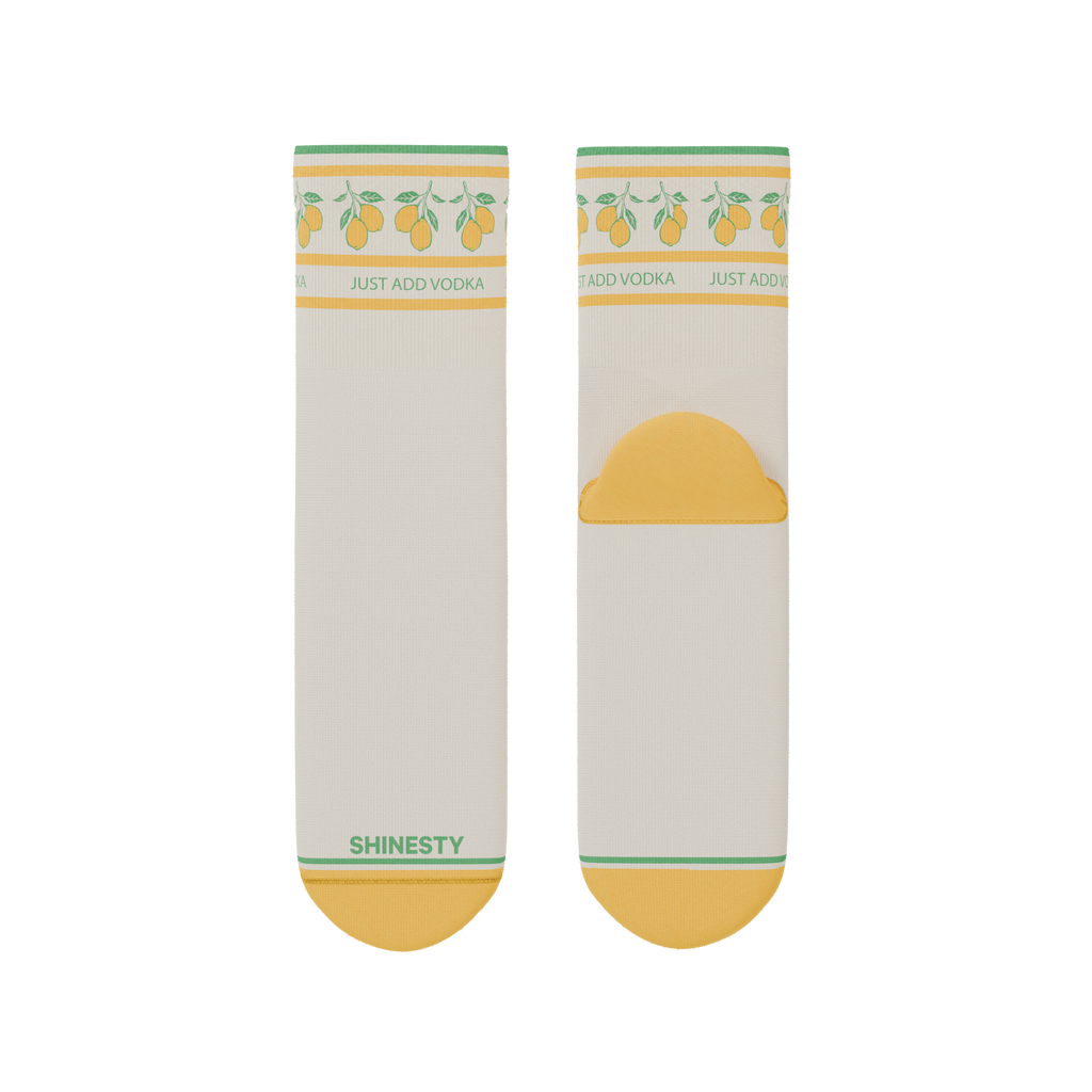 The Lemon Zest | Limoncello Heel Hammock™ Quarter Crew Socks - Shinesty