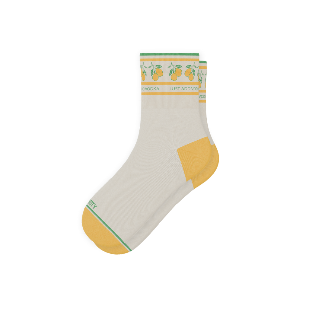 The Lemon Zest | Limoncello Heel Hammock™ Quarter Crew Socks - Shinesty
