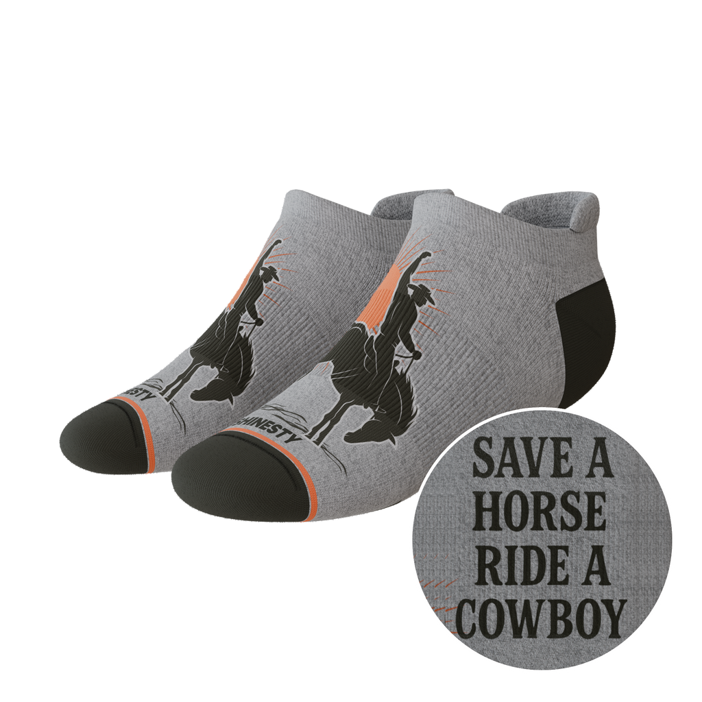The Let 'Er Buck | Horse Conservation Heel Hammock™ Ankle Socks - Shinesty