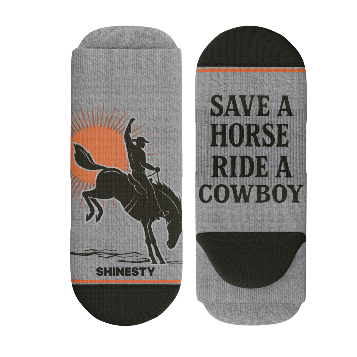 The Let 'Er Buck | Horse Conservation Heel Hammock™ Ankle Socks - Shinesty