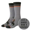 The Let 'Er Buck | Horse Conservation Heel Hammock™ Crew Socks - Shinesty