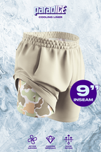 The Lieutenant | Khaki and Camo Ball Hammock® 9 Inch Athletic Shorts - Shinesty