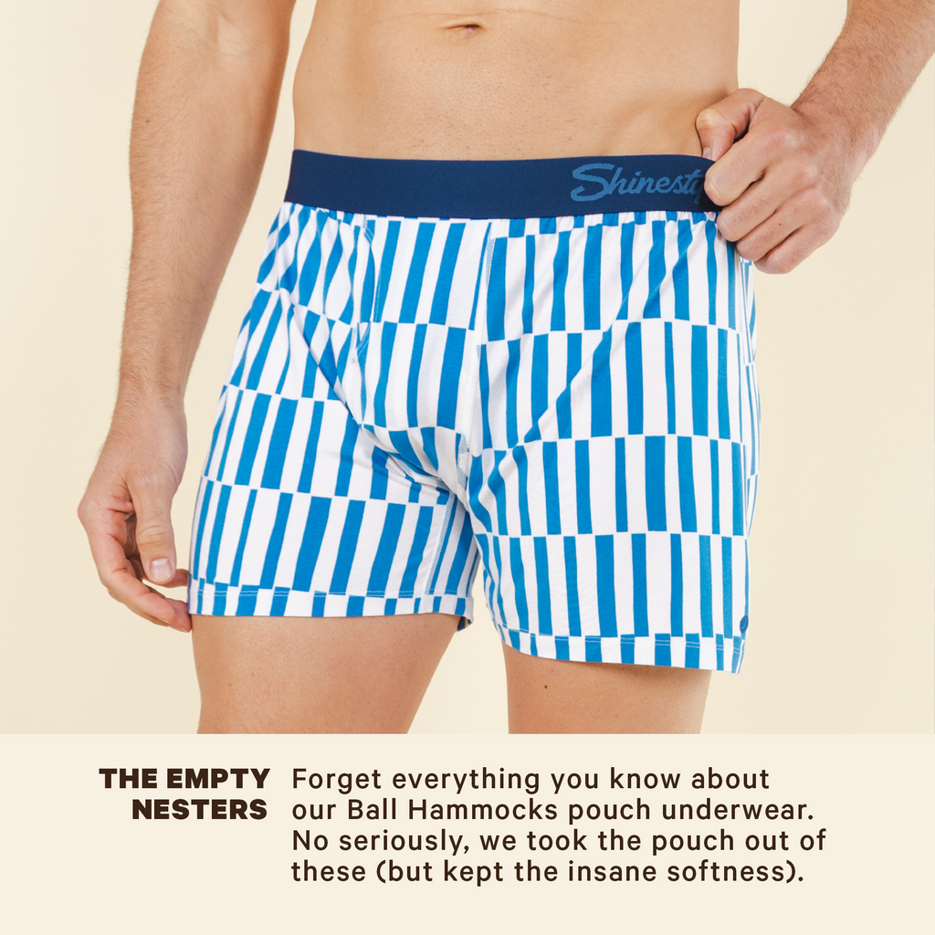 The Hamptons | Blue Mosaic Stripe Boxers - Shinesty