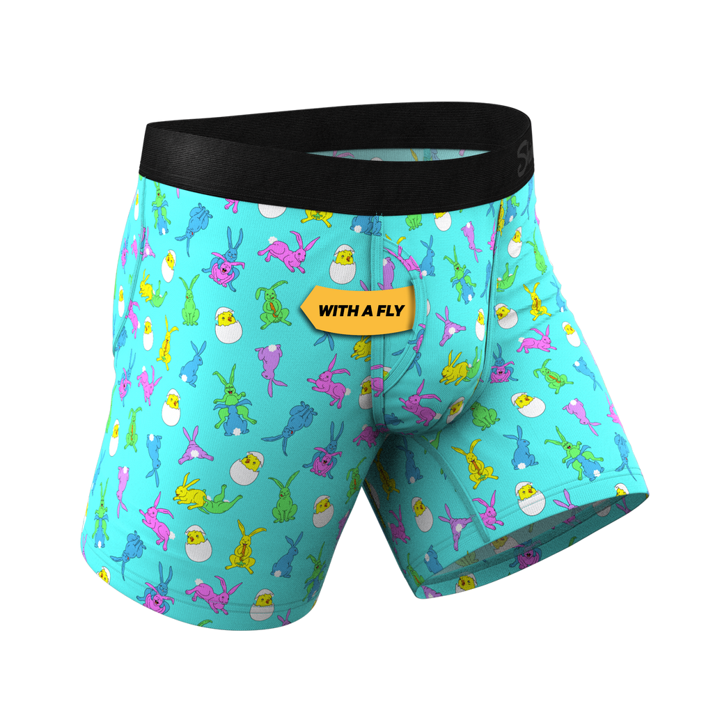 The Like Rabbits | Easter Animals Ball Hammock® Pouch Underwear With Fly - Shinesty