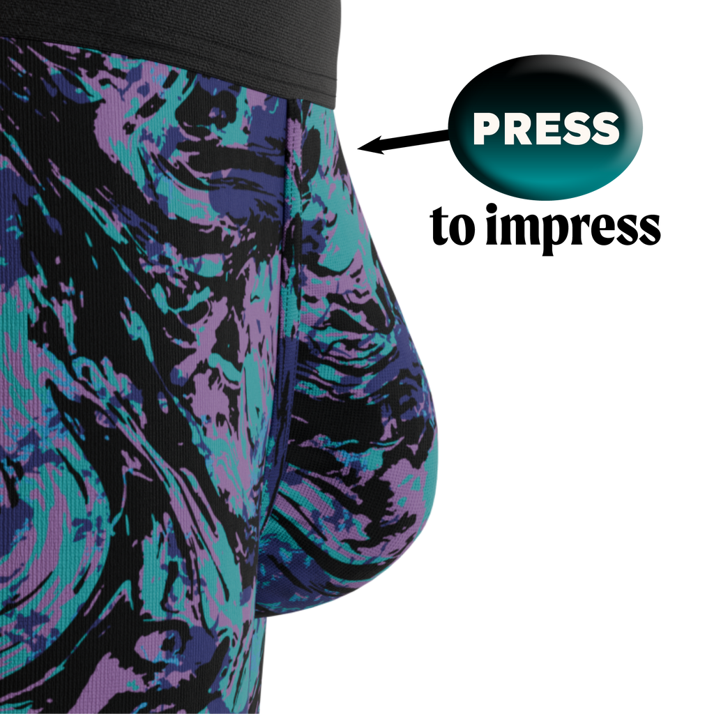 The Limestone | Retro Marbled InflataBulge™ Pump Up Boxer Briefs - Shinesty