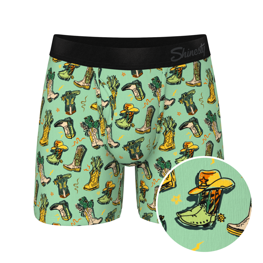 The Line Dance | Cowboy Boots Ball Hammock® Pouch Underwear With Fly - Shinesty