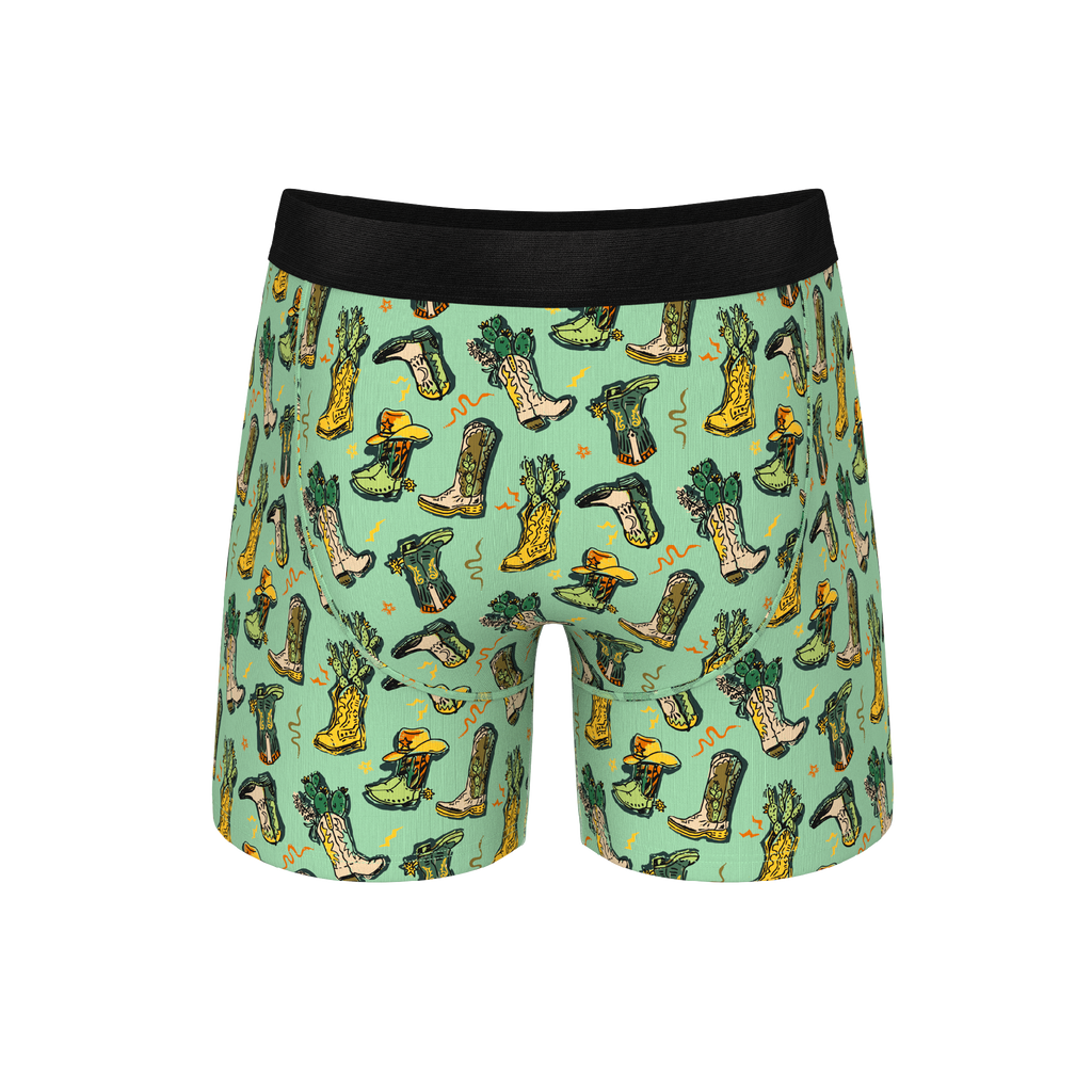 The Line Dance | Cowboy Boots Ball Hammock® Pouch Underwear With Fly - Shinesty