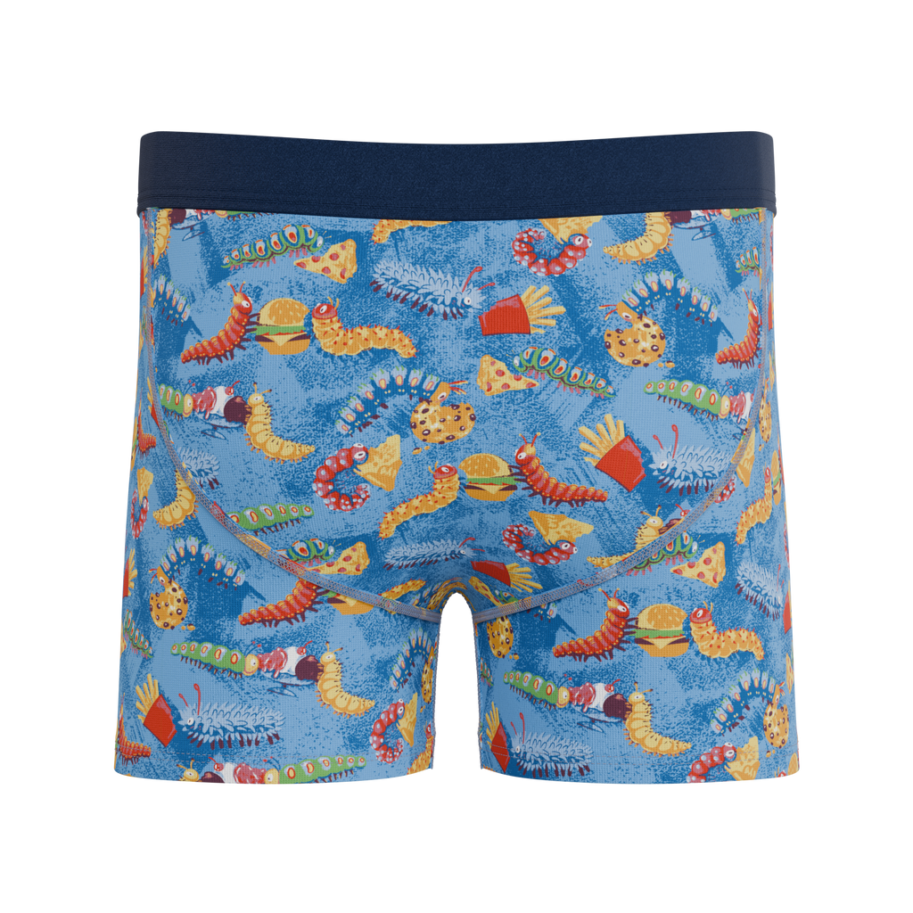 The Little Nibbles | Junk Food Caterpillars Youth Boxer Briefs - Shinesty