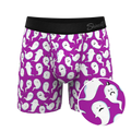 The Little Swimmers | Ghost Print Ball Hammock® Pouch Underwear With Fly - Shinesty