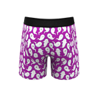 The Little Swimmers | Ghost Print Ball Hammock® Pouch Underwear With Fly - Shinesty