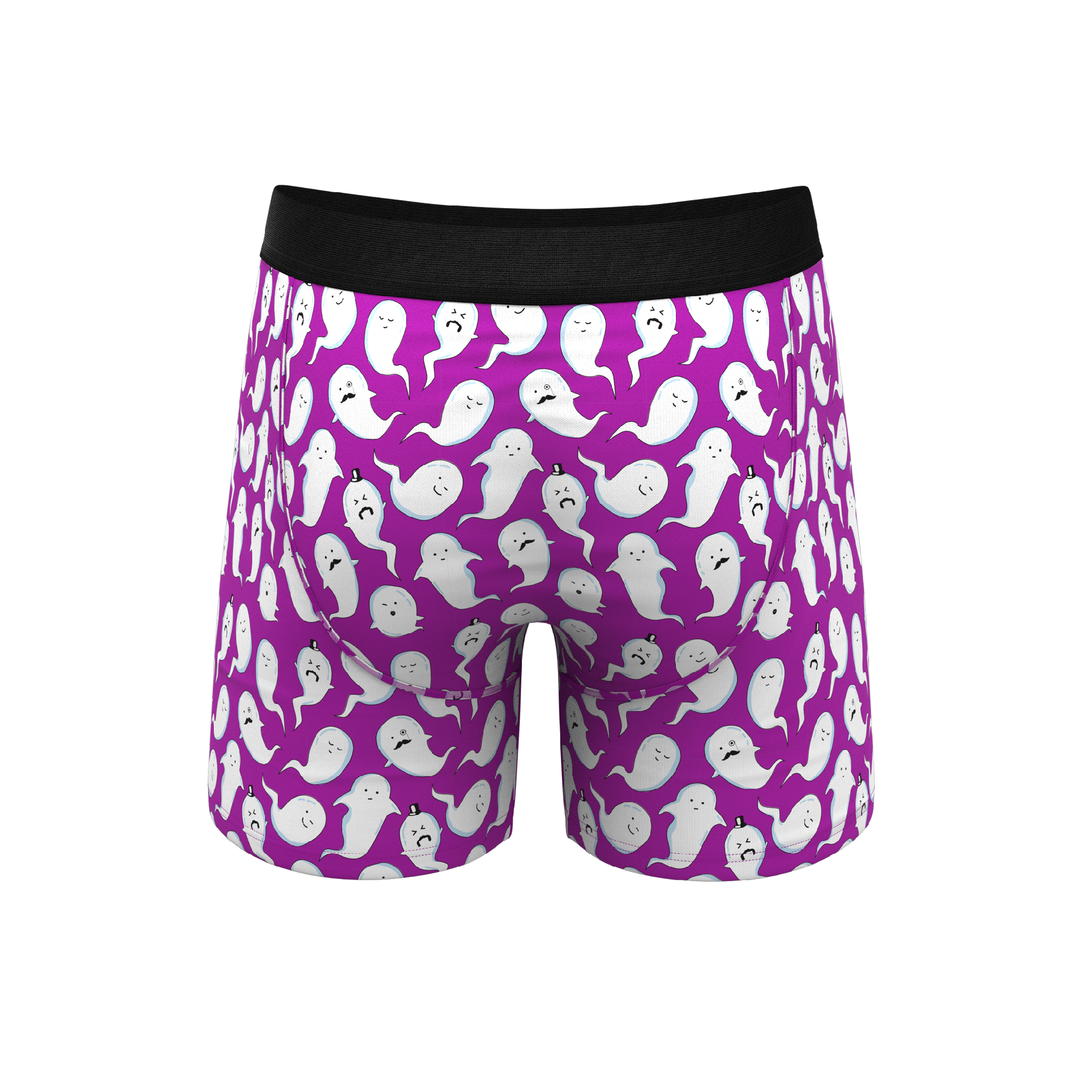 The Little Swimmers | Ghost Print Ball Hammock® Pouch Underwear With Fly - Shinesty