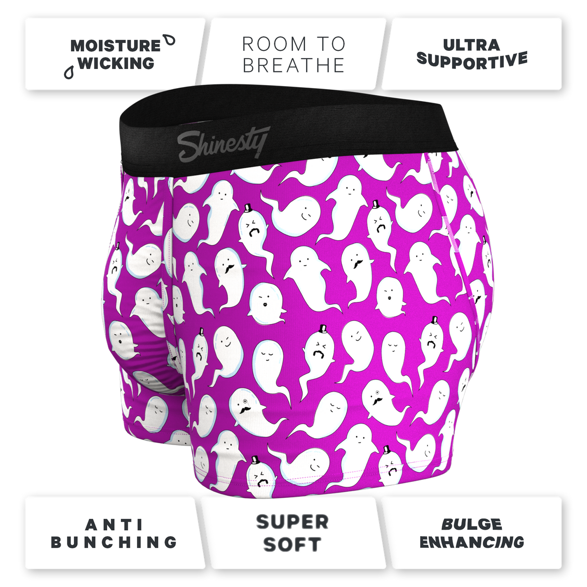 The Little Swimmers | Ghost Print Ball Hammock® Pouch Trunks Underwear - Shinesty