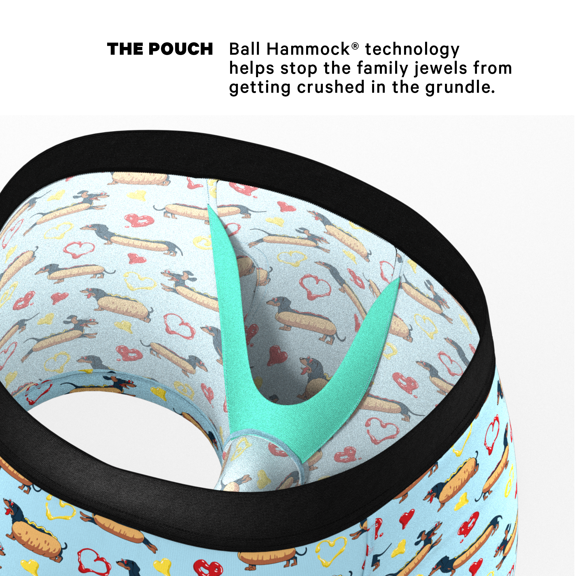 The Lovely Wiener | Wiener Dogs Ball Hammock® Pouch Trunks Underwear - Shinesty