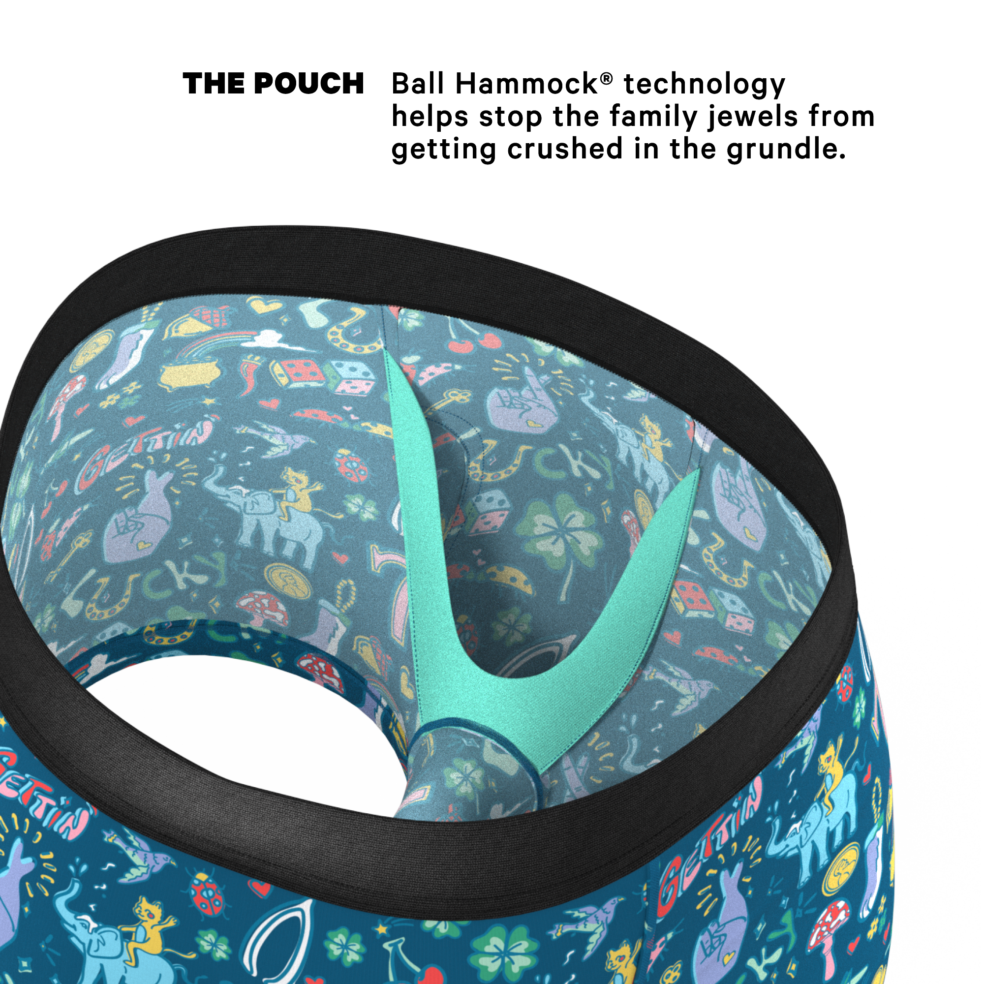 The Lucky Duck | Lucky Symbols Ball Hammock® Pouch Trunks Underwear - Shinesty