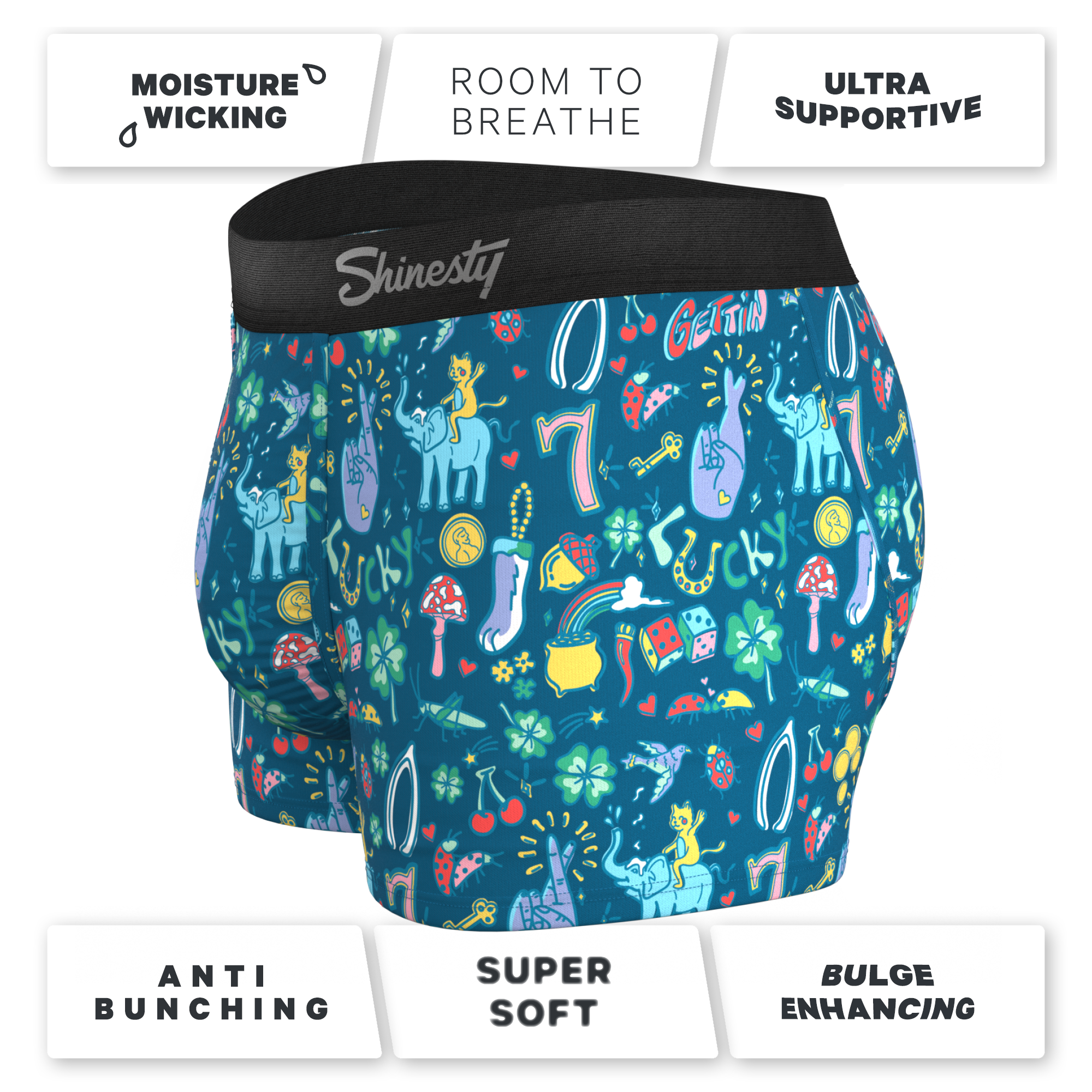The Lucky Duck | Lucky Symbols Ball Hammock® Pouch Trunks Underwear - Shinesty
