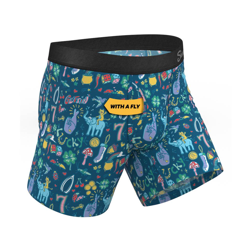 The Lucky Duck | Lucky Symbols Ball Hammock® Pouch Underwear With Fly - Shinesty