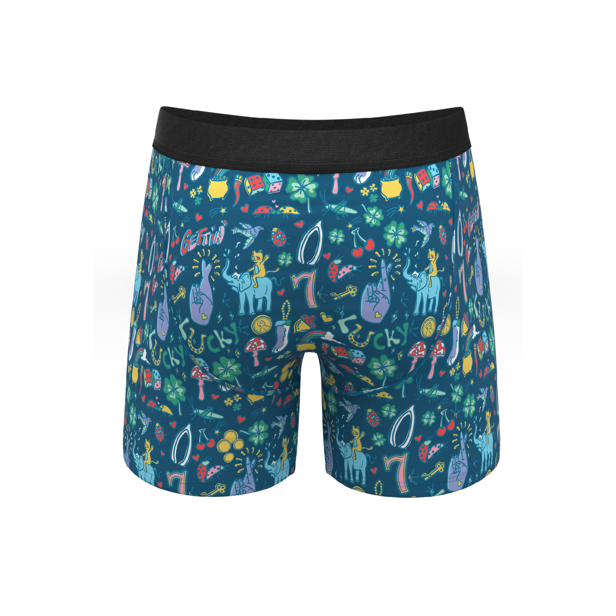 The Lucky Duck | Lucky Symbols Ball Hammock® Pouch Underwear With Fly - Shinesty