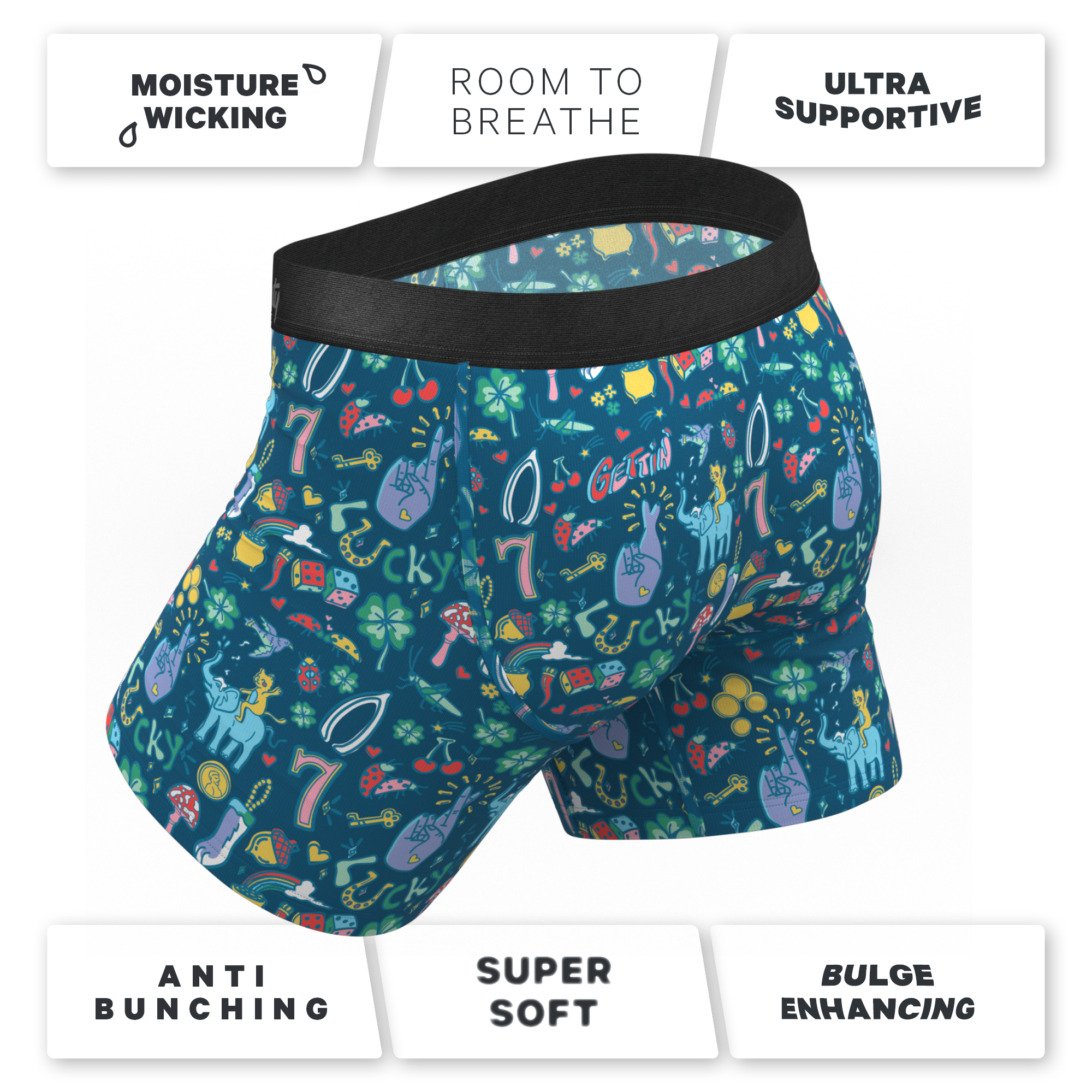 The Lucky Duck | Lucky Symbols Ball Hammock® Pouch Underwear - Shinesty