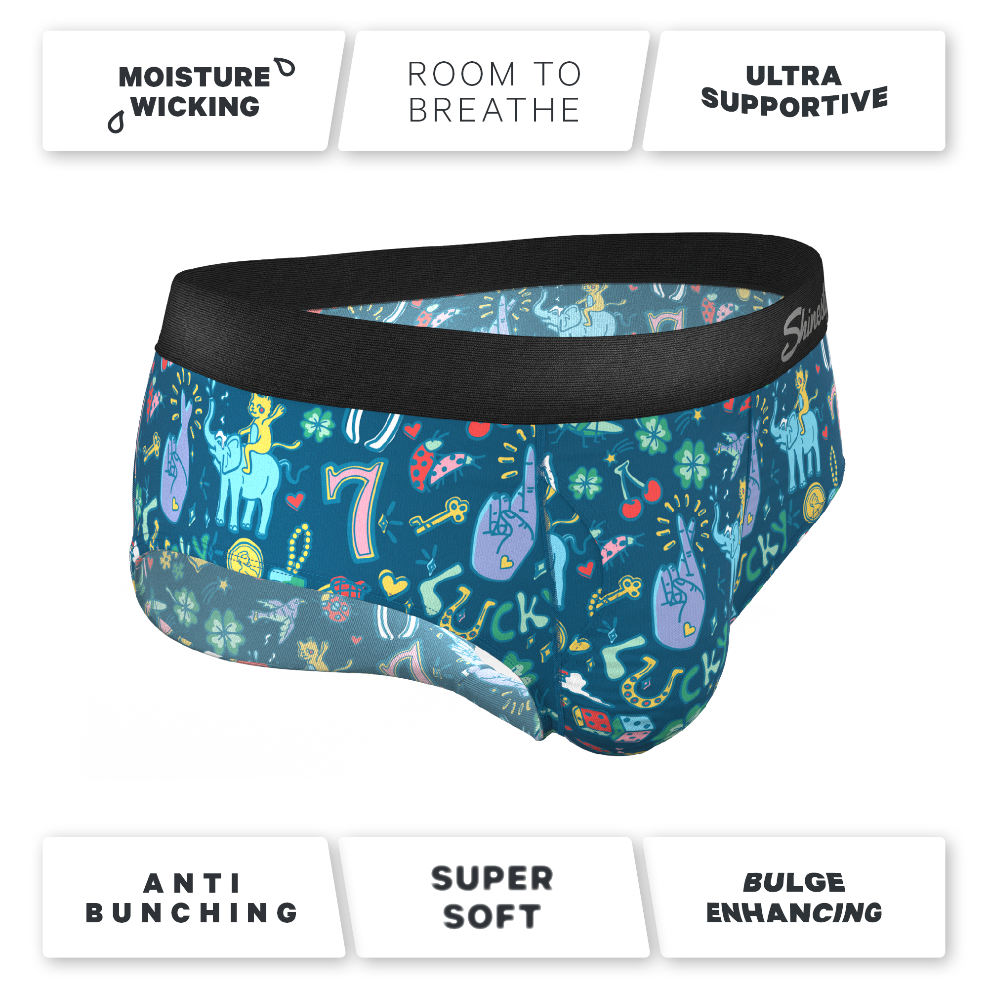 The Lucky Duck | Lucky Symbols Ball Hammock® Pouch Underwear Briefs - Shinesty