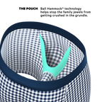 The Mad For Plaid | Navy Gingham Ball Hammock® Pouch Underwear - Shinesty