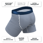 The Mad For Plaid | Navy Gingham Ball Hammock® Pouch Underwear - Shinesty