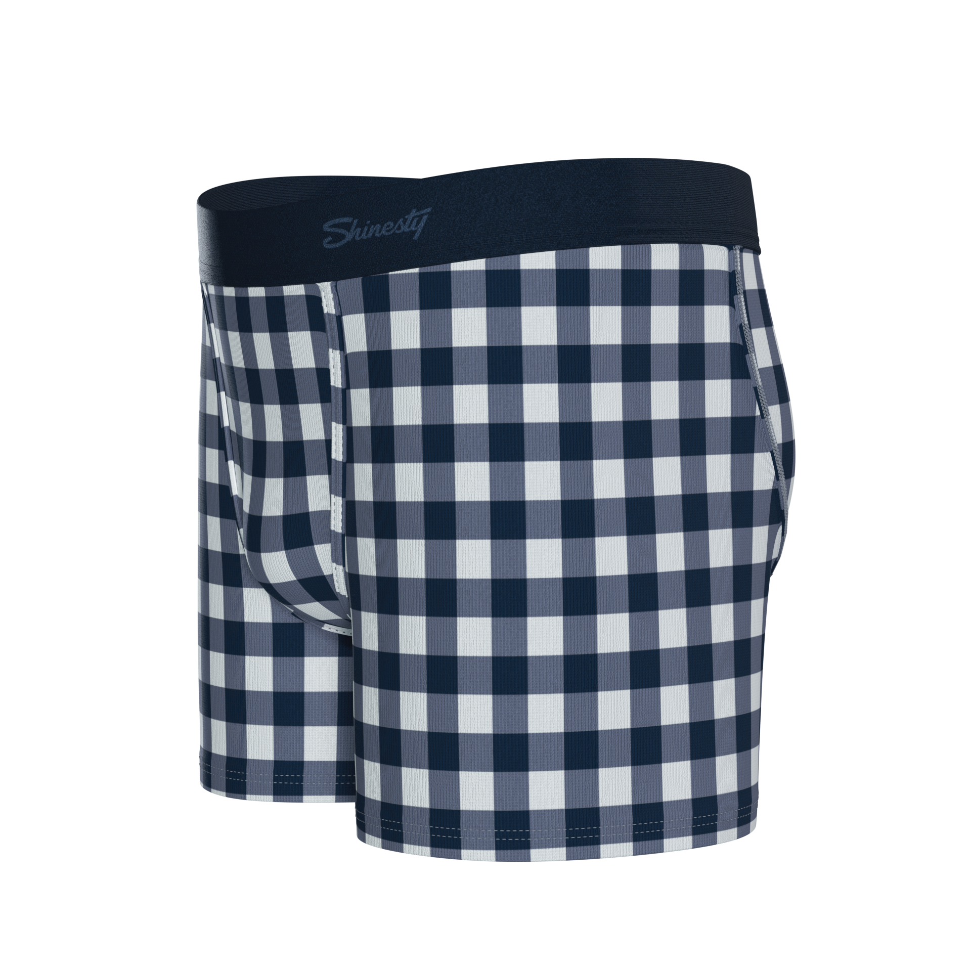The Mad for Plaid | Navy Gingham Youth Boxer Briefs - Shinesty