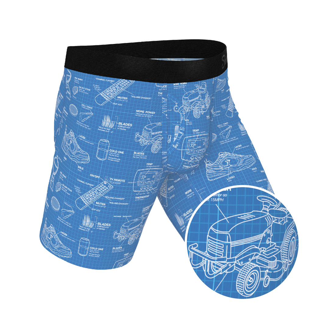 The Man With A Plan | Blueprint Ball Hammock® Boxer - Long Leg - Shinesty