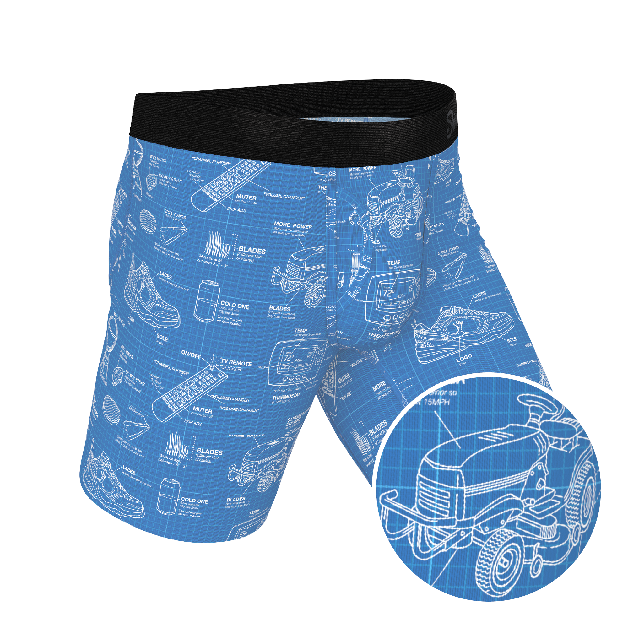 The Man With A Plan | Blueprint Ball Hammock® Boxer - Long Leg - Shinesty