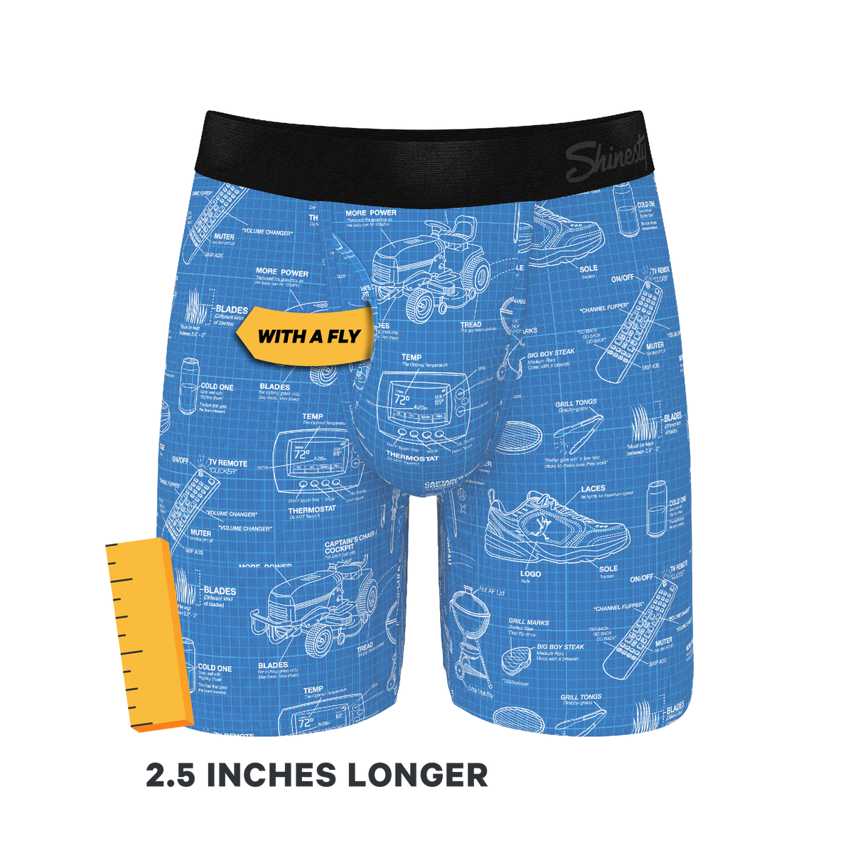 The Man With A Plan | Blueprint Ball Hammock® Boxer - Long Leg - Shinesty