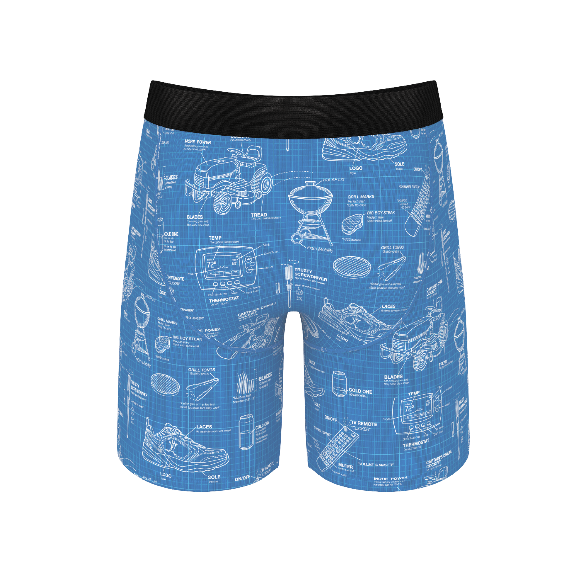 The Man With A Plan | Blueprint Ball Hammock® Boxer - Long Leg - Shinesty