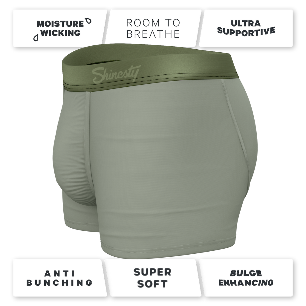 The Manzanilla | Olive Green Ball Hammock® Pouch Trunks Underwear - Shinesty