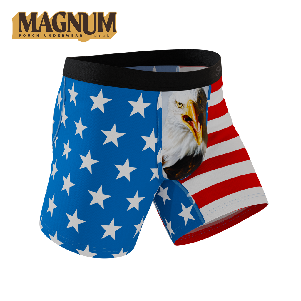 The Mascot | American Flag Ball Hammock® Magnum Big Pouch Underwear - Shinesty