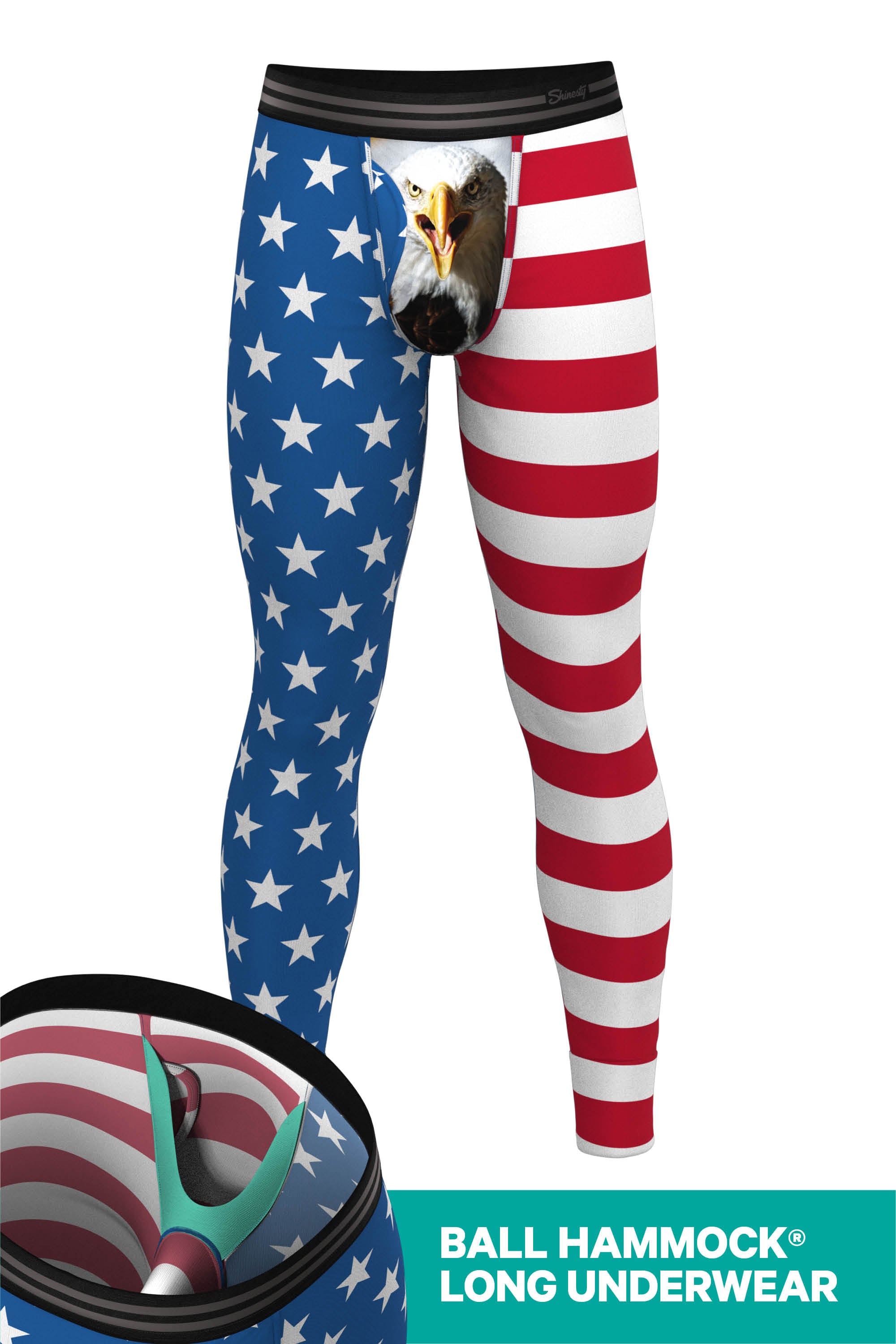The Mascot | American Flag Ball Hammock® Long Johns - Shinesty
