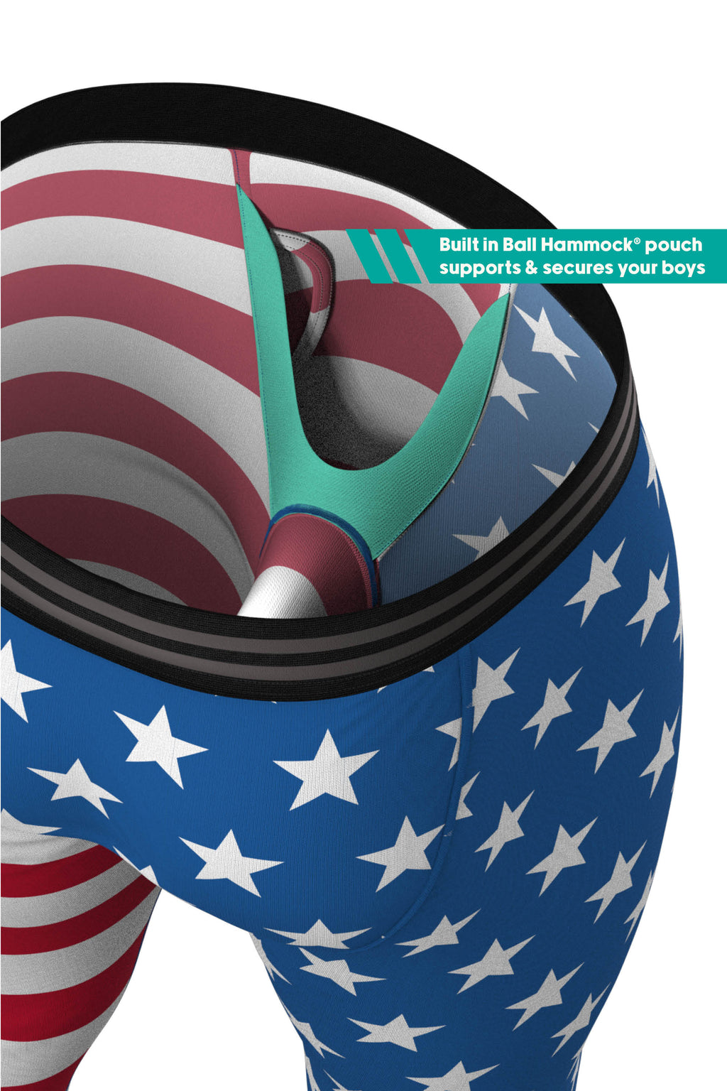 The Mascot | American Flag Ball Hammock® Long Johns - Shinesty