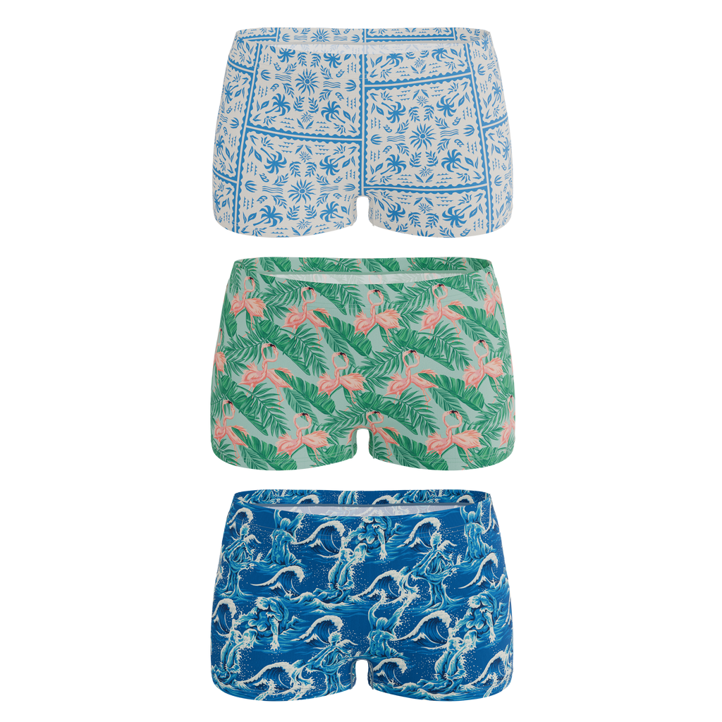 The Mediterranean Mischief | Boyshort Underwear 3 Pack - Shinesty