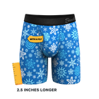 The Melt In Your Mouth | Glow In The Dark Naughty Snowflakes Ball Hammock® Boxer - Long Leg - Shinesty
