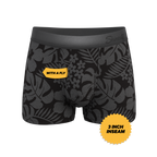 The Midnight Flora | Black Tonal Tropical Ball Hammock® Pouch Trunks Underwear - Shinesty