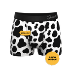 The Milk Me | Cow Print Ball Hammock® Pouch Trunk Underwear - Shinesty