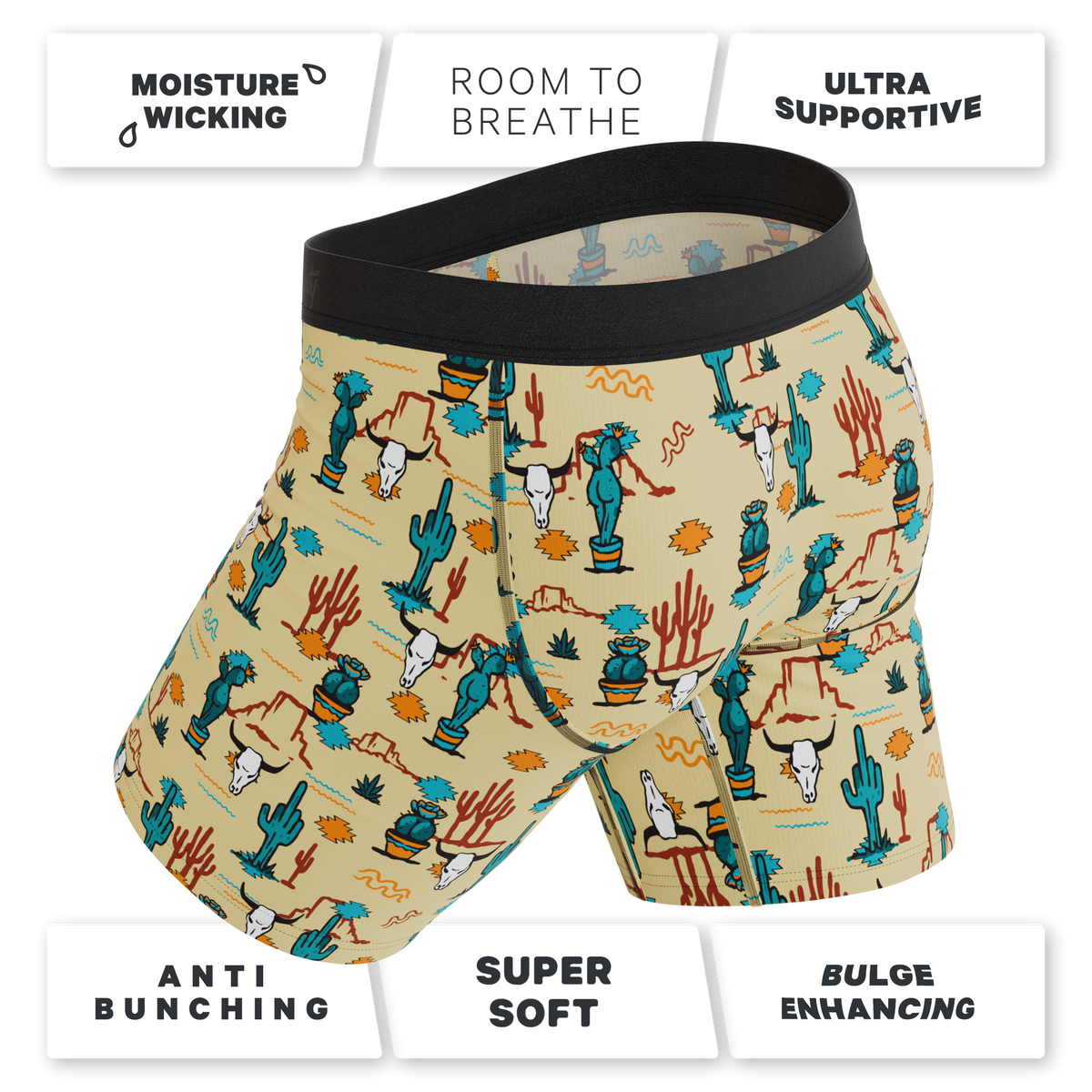 The Mirage | Western Cactus Ball Hammock® Boxer - Long Leg - Shinesty