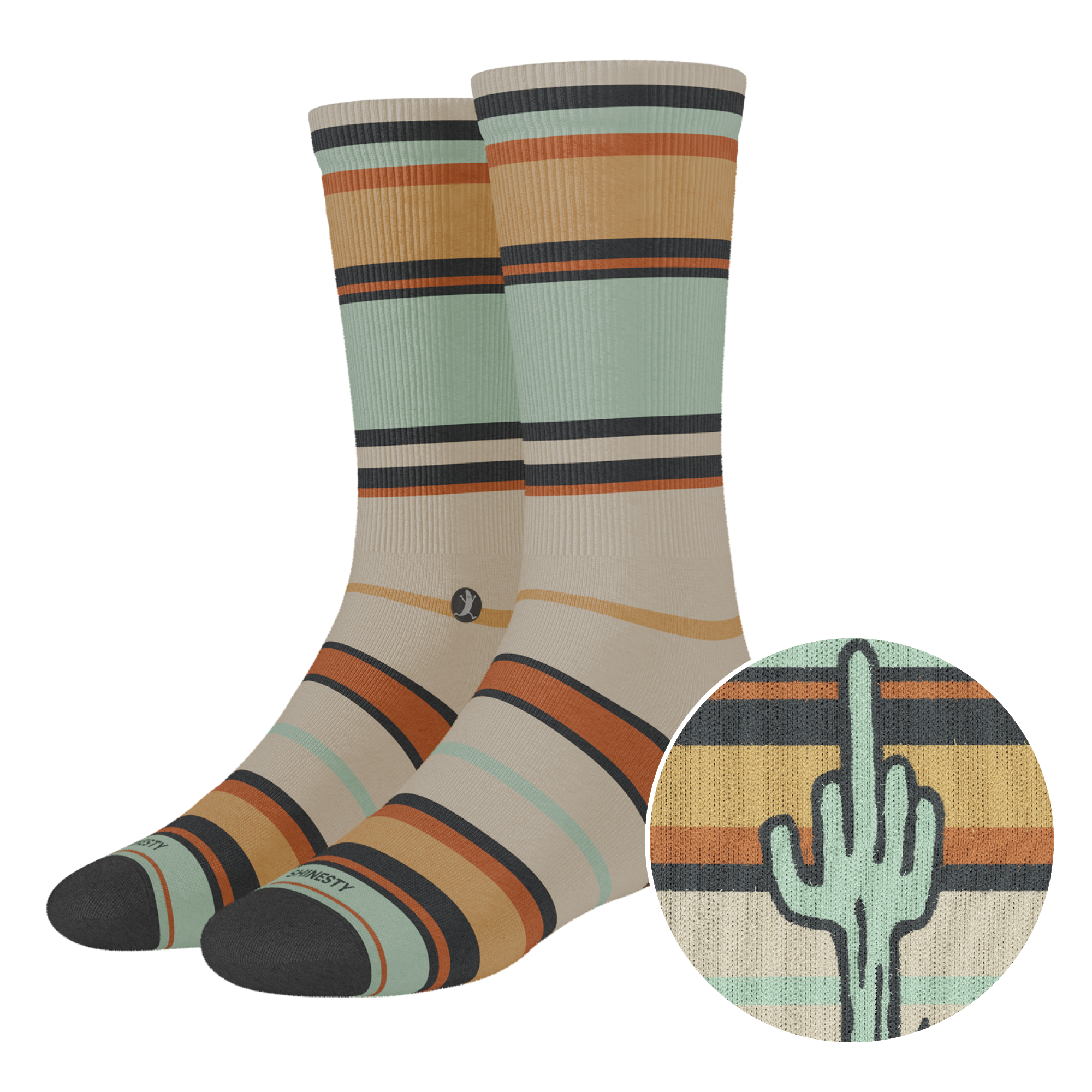 The Mirage | Cactus Heel Hammock™ Crew Socks - Shinesty