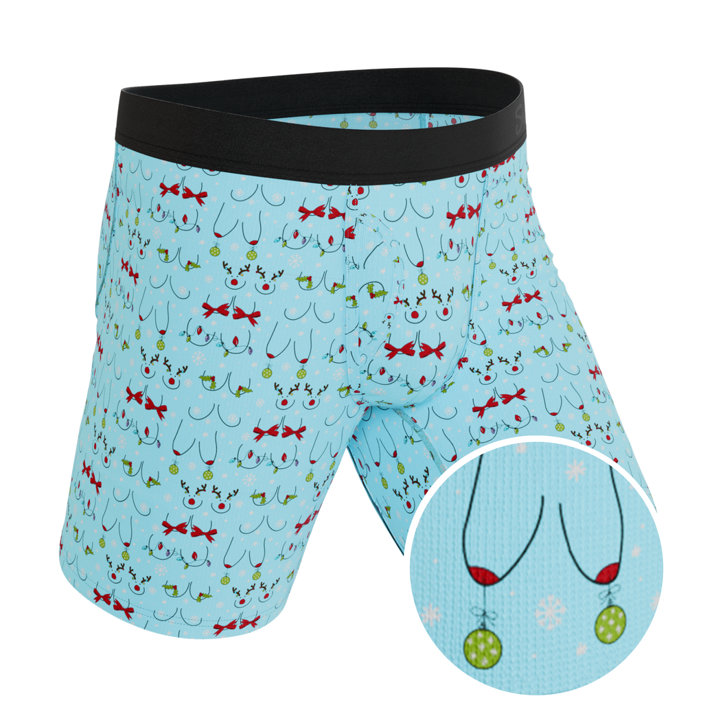 The Mistletots | Christmas Bust Ball Hammock® Boxer - Long Leg - Shinesty